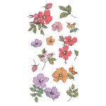 666870 Stemple Sizzix • Clear Stamps Set 13pcs Wildflower Botanicals - kwiaty