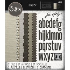 666873 Wykrojnik Sizzix • Thinlits 31pcs Die Set Vault Edges by Tim Holtz