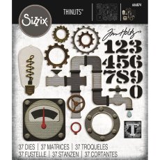 666874 Wykrojnik Sizzix • Thinlits 37pcs Die Set Vault Industrial by Tim Holtz