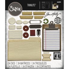 666876 Wykrojnik Sizzix • Thinlits 24pcs Die Set Vault Noteworthy by Tim Holtz
