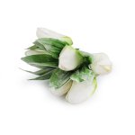 930115-1 Tulipany sztuczne na druciku, styl vintage - białe