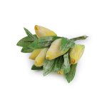 930115-2 Tulipany sztuczne na druciku, styl vintage - żółte