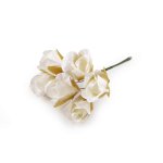 930118-1 Róże sztuczne na druciku- białe