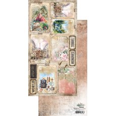  AA-MFTT-11  Papier dwustronny 15x30,5cm do samodzielnego wyciecia  Memories from the trip-TAGi 