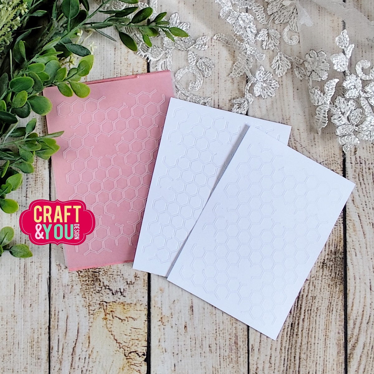 CFE-001 Folder do embossingu A6 Honeycomb Background / plaster miodu