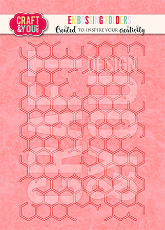 CFE-001 Folder do embossingu A6 Honeycomb Background / plaster miodu