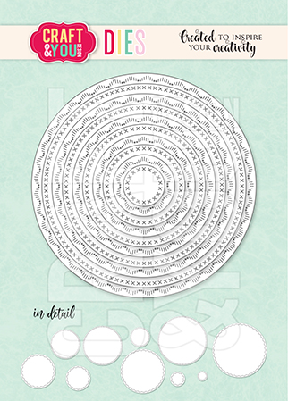 CW348 Wykrojnik /Die -Circles Base Decorative Stiches/ koła bazy z przeszyciami -Craft&You Design