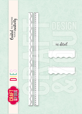 CW350 Wykrojnik /Die -Small Borders Decorative Stiches/ bordery z przeszyciami -Craft&You Design
