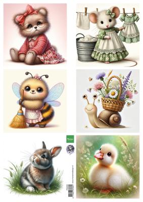 FB2502 Arkusz A4 -Marianne Design -Cute Animals - by Fairybells