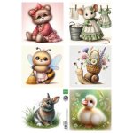 FB2502 Arkusz A4 -Marianne Design -Cute Animals - by Fairybells 