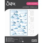 666835 Sizzix • Layered A6 Stencils 4pcs In the Clouds by Catherine Pooler - maski warstwowe -chmurki