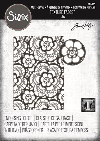666865 Folder wytłaczający Sizzix • Tim Holtz Vault Lace koronka