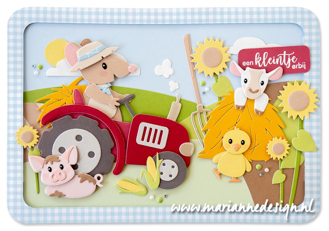 COL1571 Wykrojniki Marianne Design Collectable -Tractor by Marleen