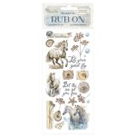 DFLRB156 Naklejki Rub-on Stamperia Silent Sea Rub-On -Horses - konie