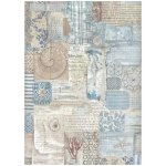 DFSA41027 Papier ryżowy Stamperia Silent Sea A4 Rice Paper Texture
