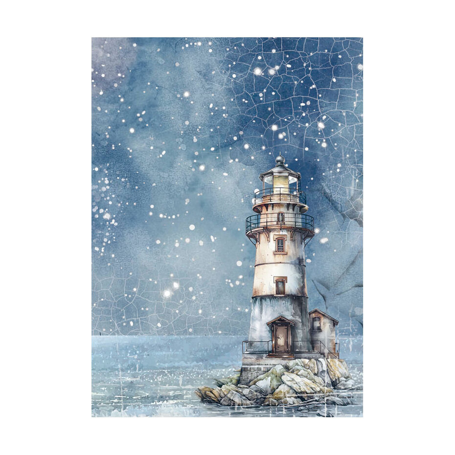 DFSAK6040 Papier ryżowy Stamperia Silent Sea A6 Rice Paper Backgrounds (8szt.)