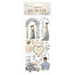 DFLRB162 Naklejki Rub-on Stamperia Timeless Rub-On -Wedding