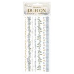 DFLRB165 Naklejki Rub-on Stamperia Timeless Rub-On -Stripes