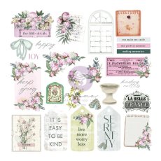 PM671242 Zestaw elementów  Serene Petals Ephemera Garden Tags - 50szt