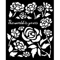 KSTD179  Maska Stamperia Timeless Thick Stencil 20x25cm Roses