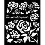KSTD179  Maska Stamperia Timeless Thick Stencil 20x25cm Roses