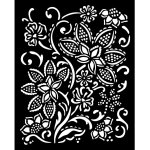 KSTD180 Maska Stamperia Timeless Thick Stencil 20x25cm Batik Flowers