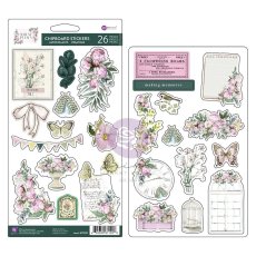 PM671228 Chipboard Stickers-Serene Petals-Blooming Beauty- elementy tekturowe Prima 26szt
