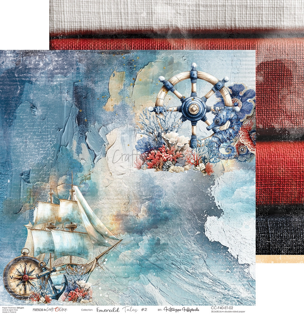 CC-F40-ET-00 EMERALD TALES- zestaw papierów 30,5x30,5cm