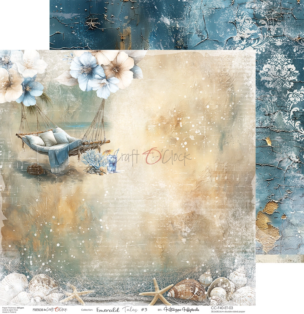 CC-F40-ET-00 EMERALD TALES- zestaw papierów 30,5x30,5cm