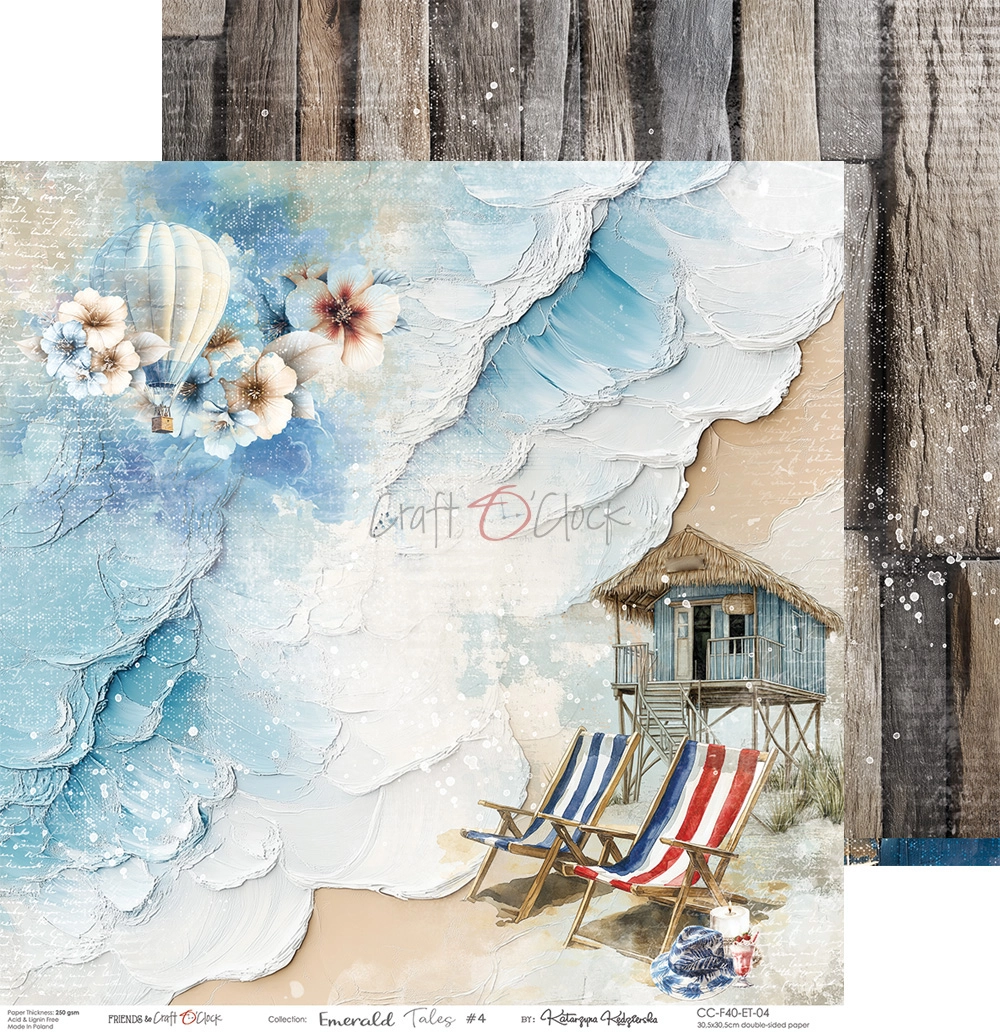CC-F40-ET-00 EMERALD TALES- zestaw papierów 30,5x30,5cm