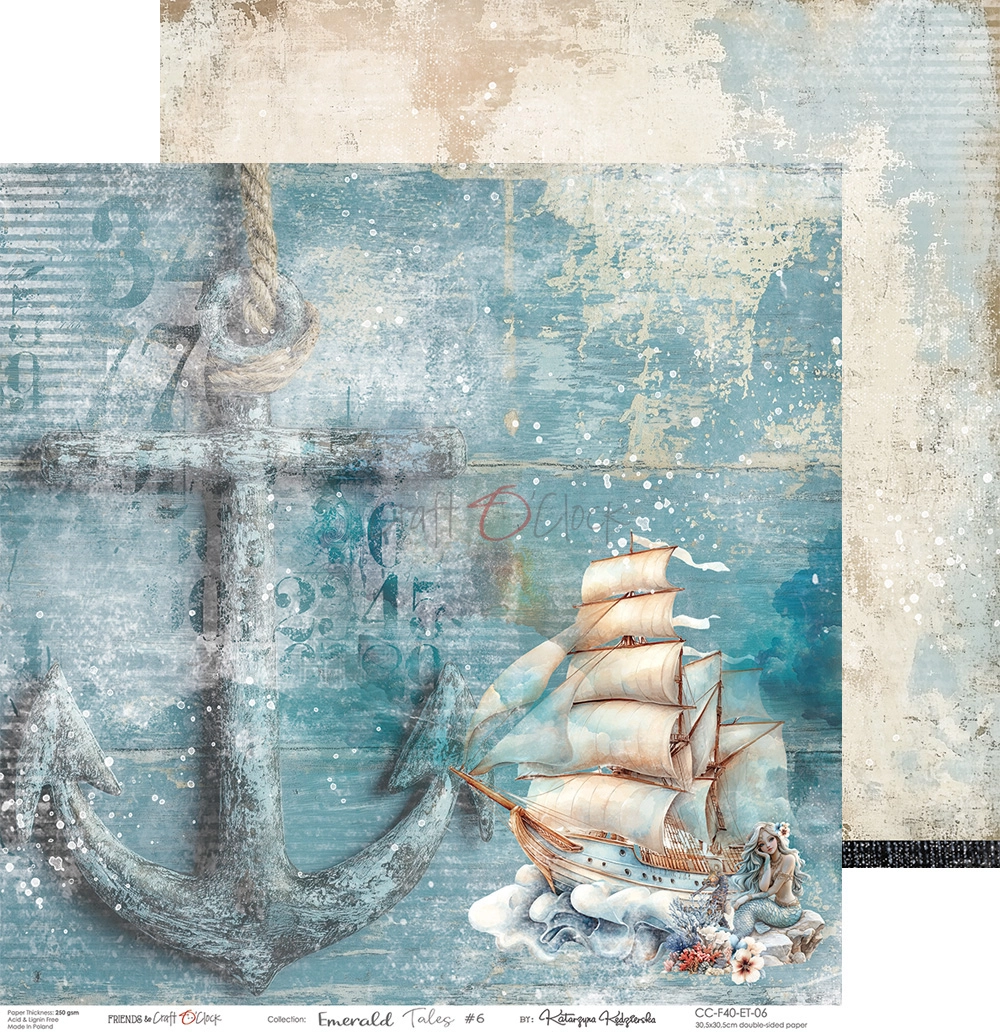 CC-F40-ET-00 EMERALD TALES- zestaw papierów 30,5x30,5cm