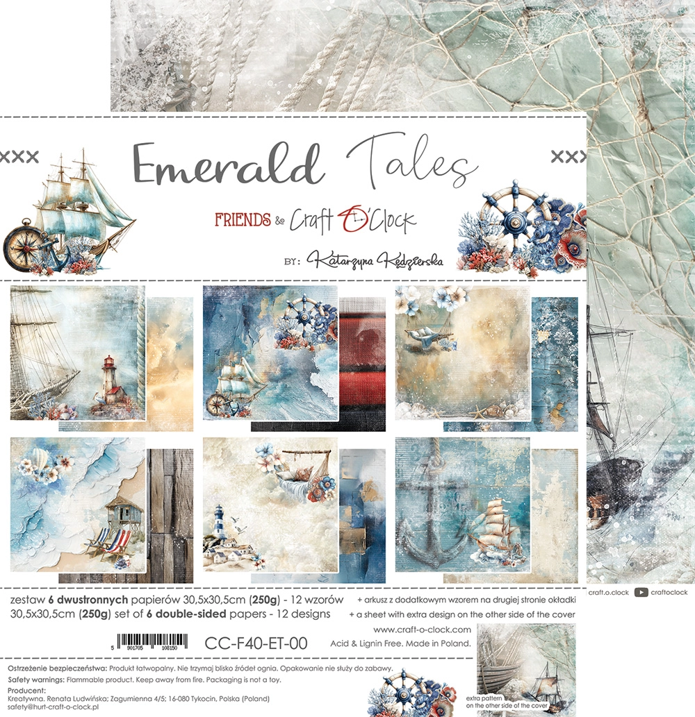 CC-F40-ET-00 EMERALD TALES- zestaw papierów 30,5x30,5cm