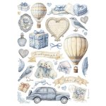 DFSA41037 Papier ryżowy Stamperia Timeless A4 Rice Paper Mixed Elements