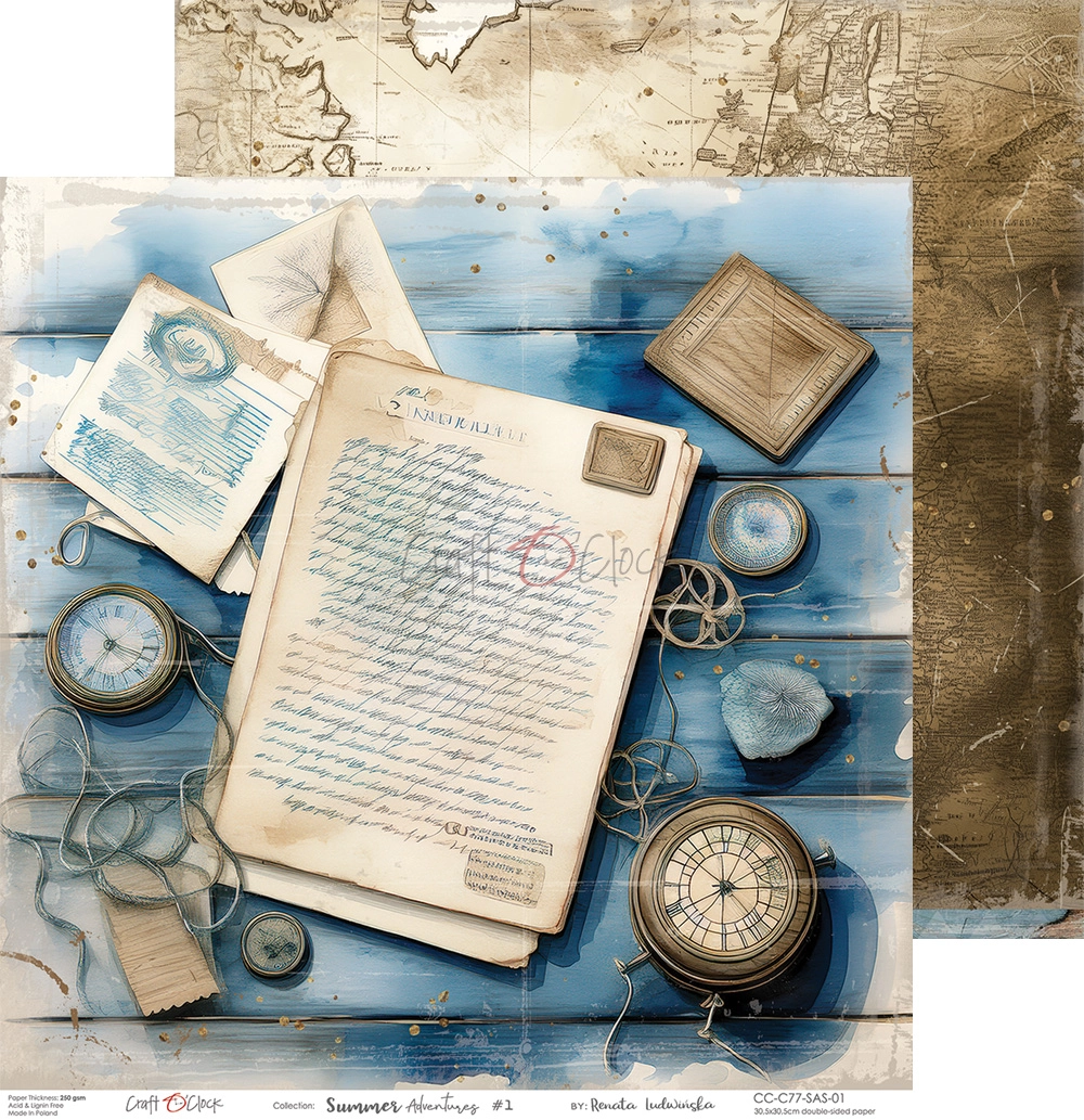 CC-C77-SAS-00 SUMMER ADVENTURES- zestaw papierów 30,5x30,5cm