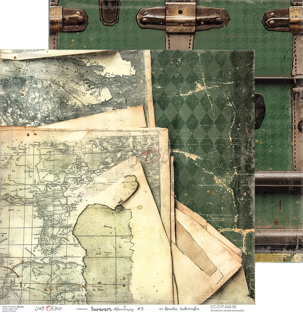 CC-C77-SAS-00 SUMMER ADVENTURES- zestaw papierów 30,5x30,5cm
