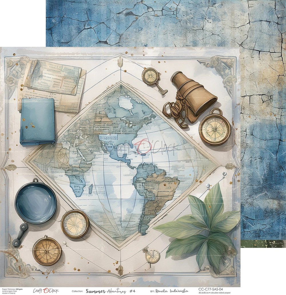 CC-C77-SAS-00 SUMMER ADVENTURES- zestaw papierów 30,5x30,5cm