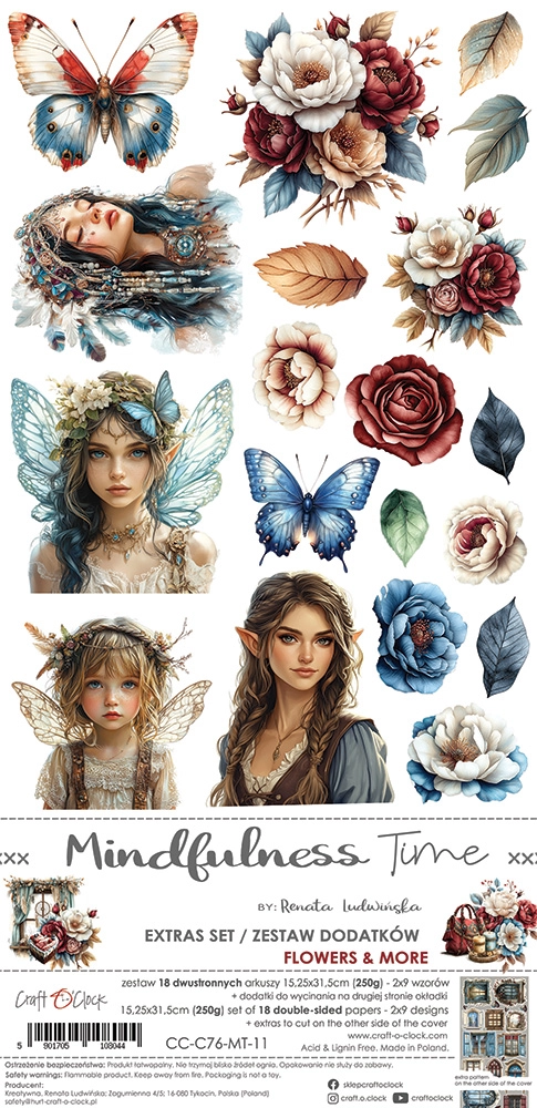 CC-C76-MT-11 MINDFULNESS TIME zestaw DODATKÓW - FLOWERS