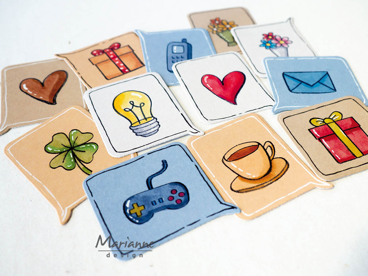 CS1176 Stemple z wykrojnikami - Chat bubbles