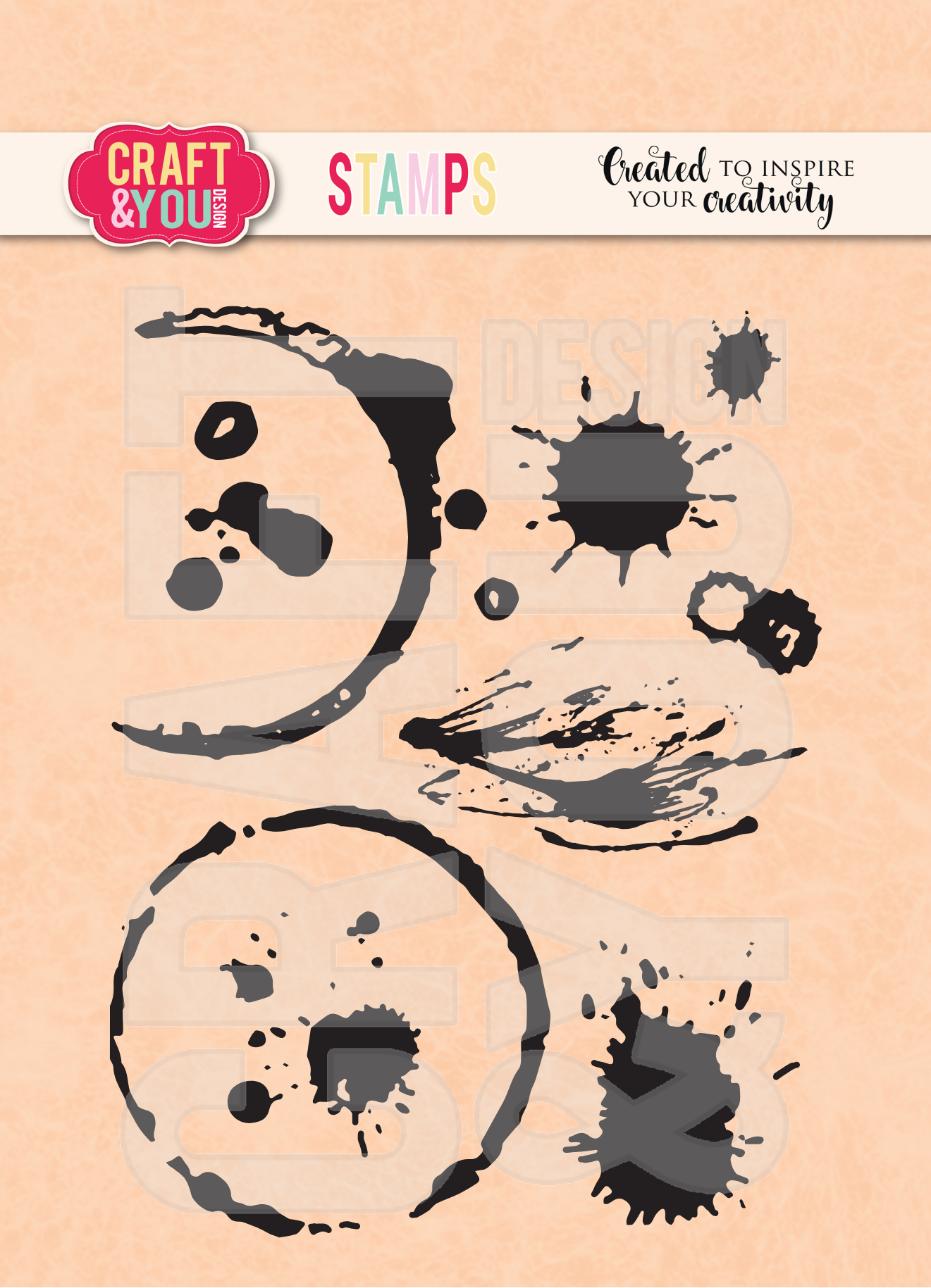 CS050 Clear Stamps Stains / Plamy - Craft & You Design