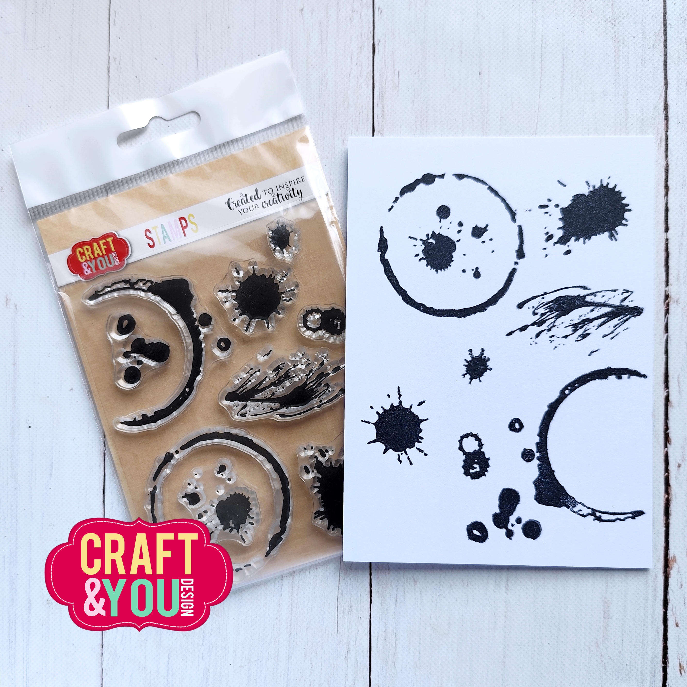 CS050 Clear Stamps Stains / Plamy - Craft & You Design