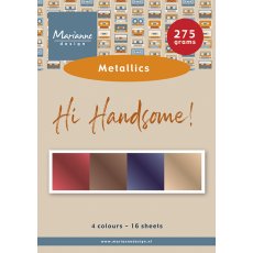 PK9210 Zestaw papierów A5 - Hi Handsome!-metaliczne kolory