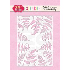 SC009 Stencil / Maska Ferns/Paprotki- Craft & You Design