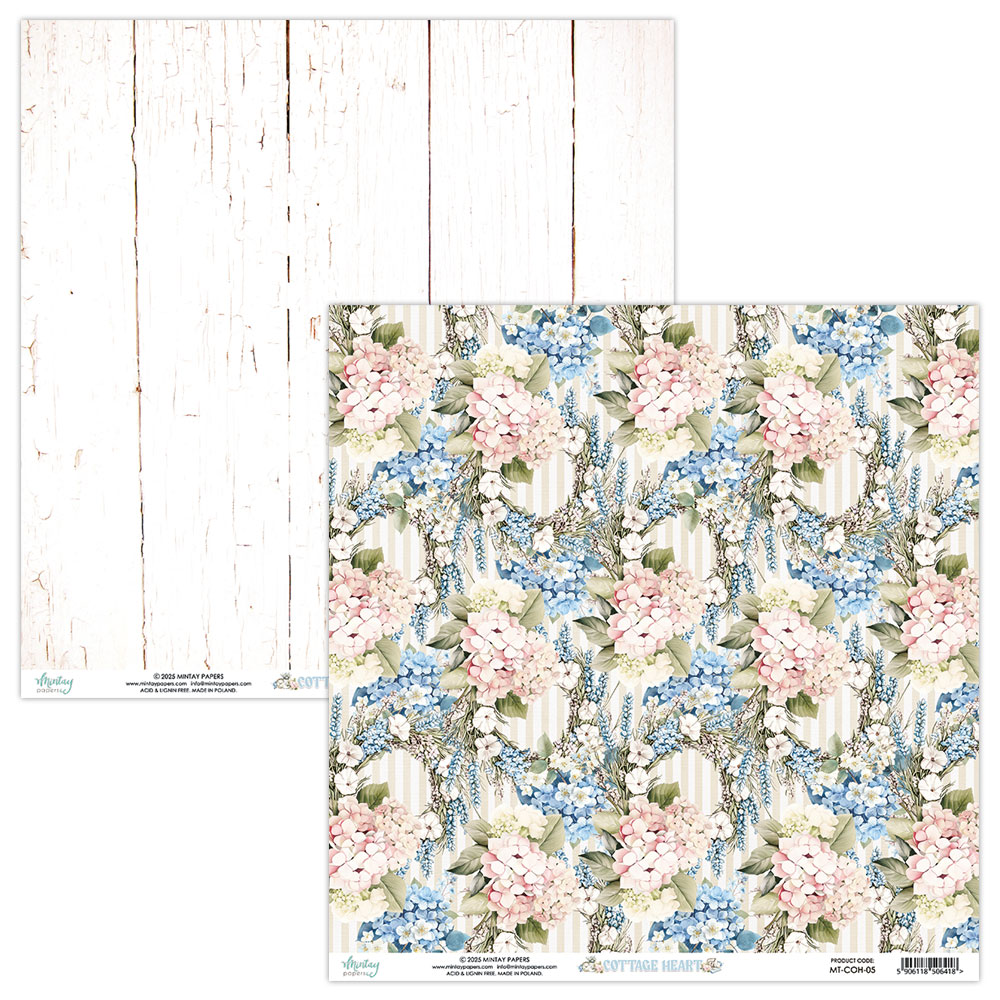 MT-COH-07 COTTAGE HEART- Zestaw MINTAY PAPERS 30,5x30,5cm