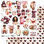 AA-LOVE-02 Papier dwustronny 30x30,5cm do samodzielnego wyciecia 