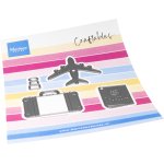 CR1697 Wykrojnik Marianne Design -Craftable - Travel Essentials- walizka,paszport,samolot,tag