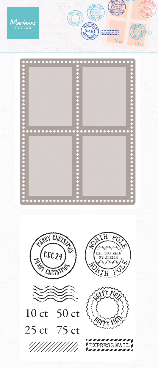 CS1177 Stemple z wykrojnikami - Postage stamp set
