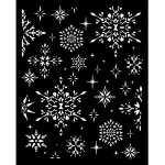 KSTD184  Maska Stamperia The Owl's HouseThick Stencil 20x25cm Snowflakes-śnieżynki