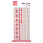 PL4539 Naklejki szkliwione -Enamel dots  - Duotone Hot Pink -dwa odcienie róż