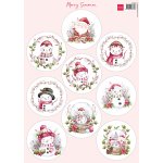 VK9630 Arkusz A4 -Marianne Design -   Merry Snowmen 7 cm