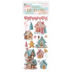 DFLRB176 Naklejki Rub-on Stamperia  Candy Christmas  -Marzipan Houses